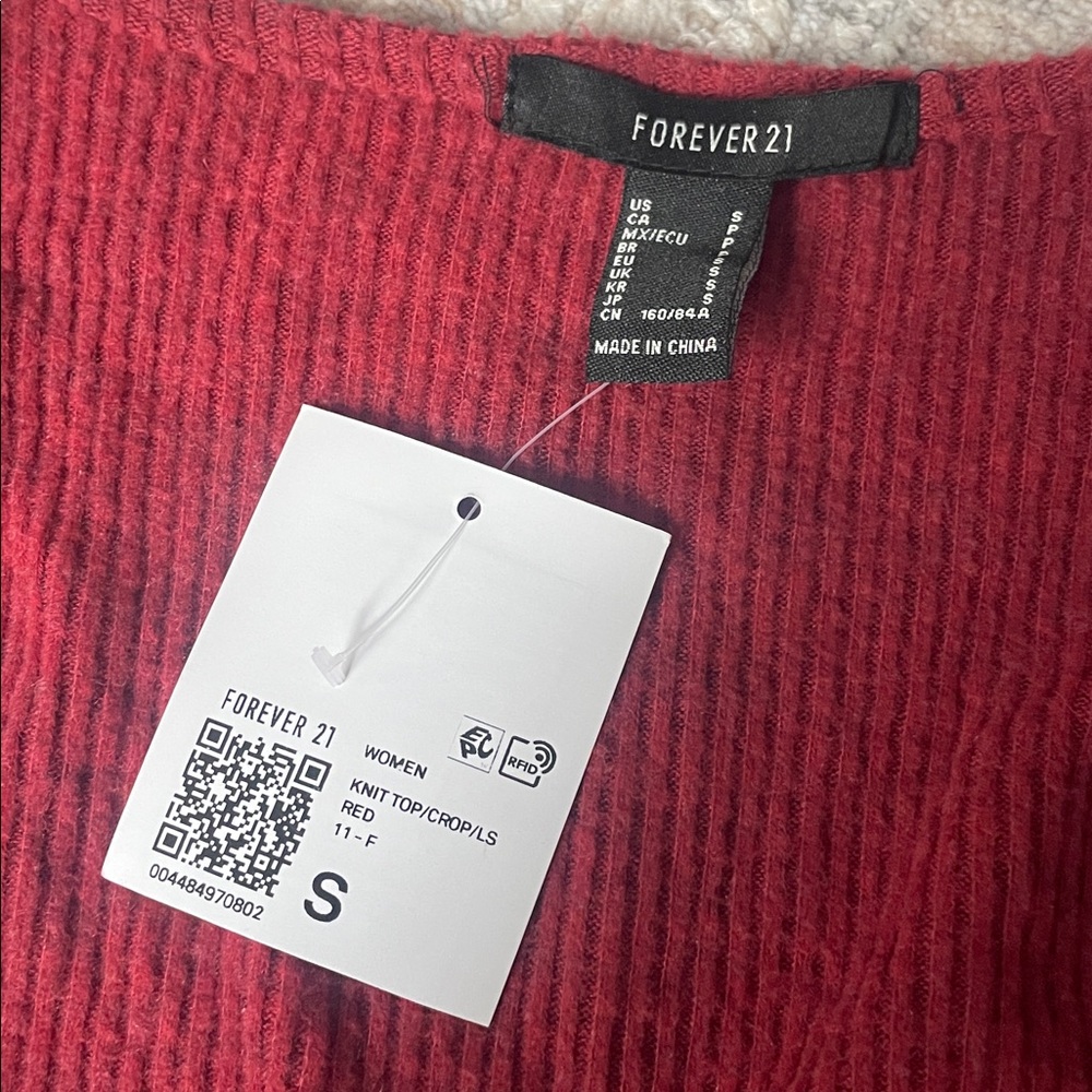 Forever 21 Burgundy Ribbed Top - Picture 2 of 3